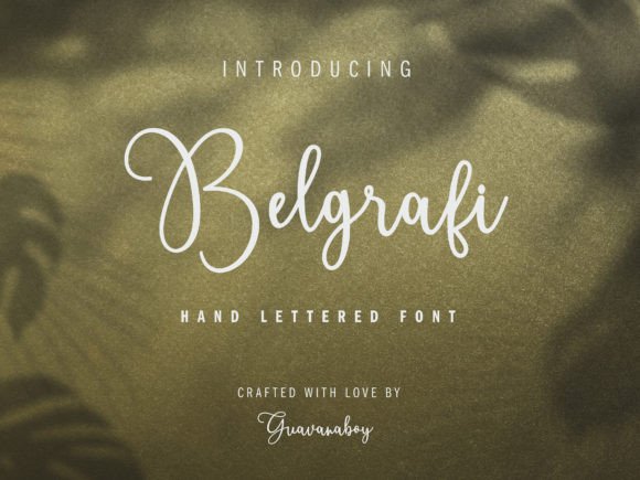 Belgrafi Script Font for Handmade Labels & Printables