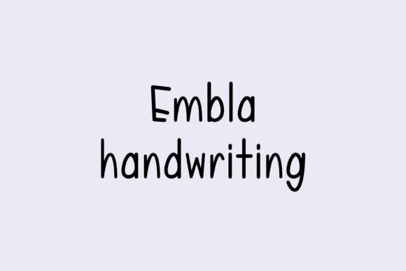 Embla: A Friendly Handwritten Font for Warm Brand Identities