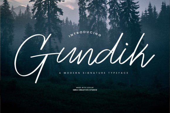 Gundik: A Modern Script Typeface for Digital Branding