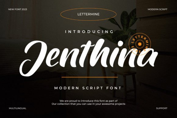 Jenthina: A Refined Script Font for Elegant Branding