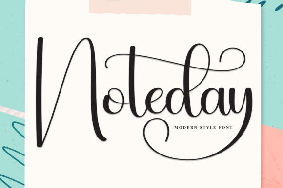 Noteday: An Elegant Script Font for Handmade Labels & Printables